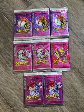 (8) MetaZoo Collectible Card Game Booster Packs - Pink/Magenta